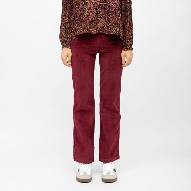 Paulie Velvet Pants Raspberry