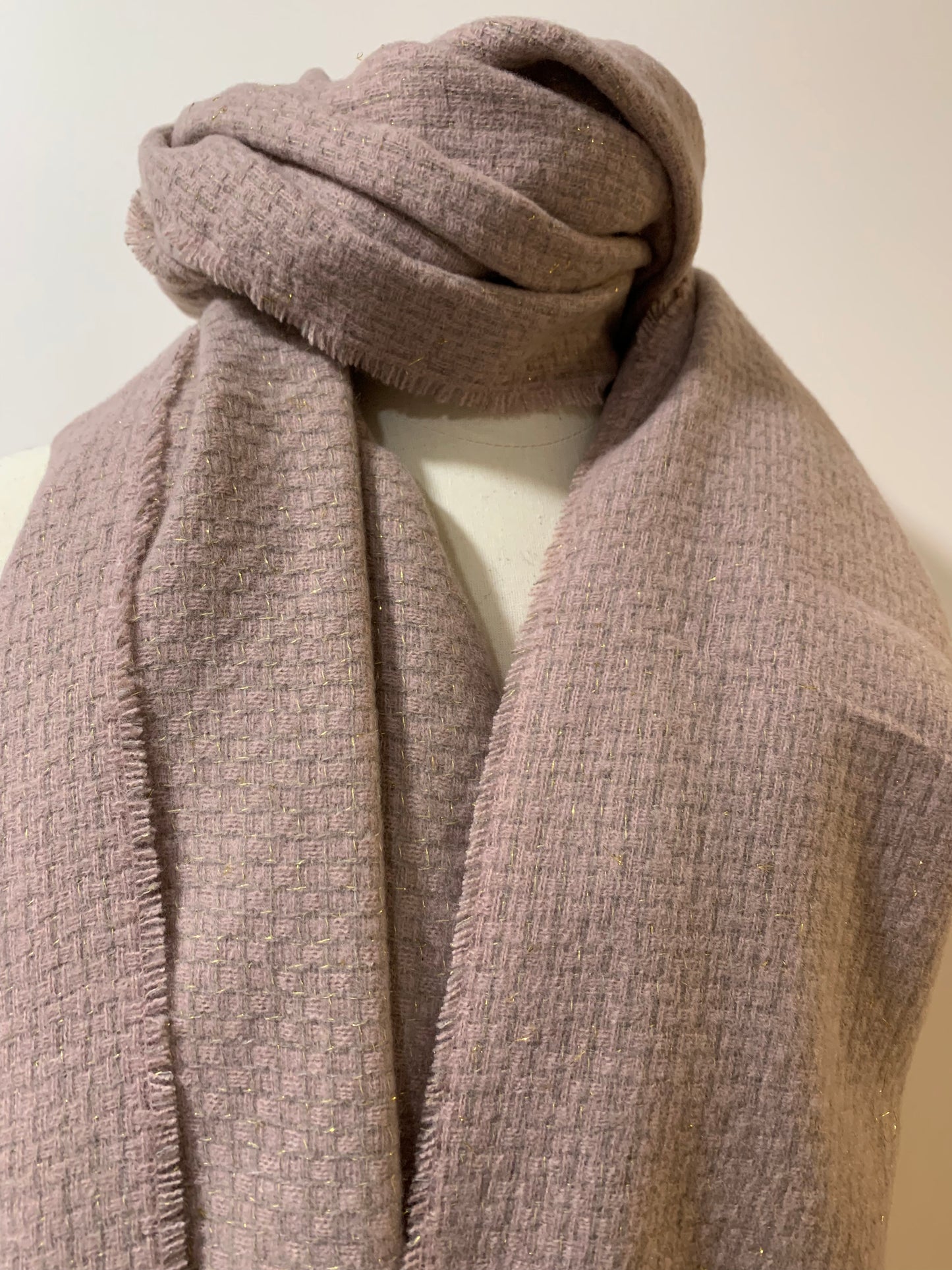 Scarf Pink/Gold/Taupe