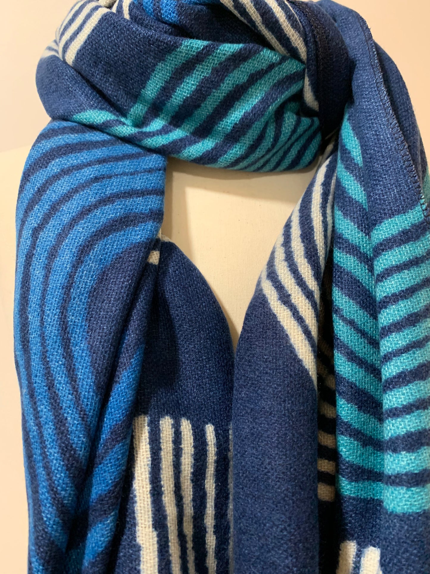 Scarf Abstract Pattern Blue