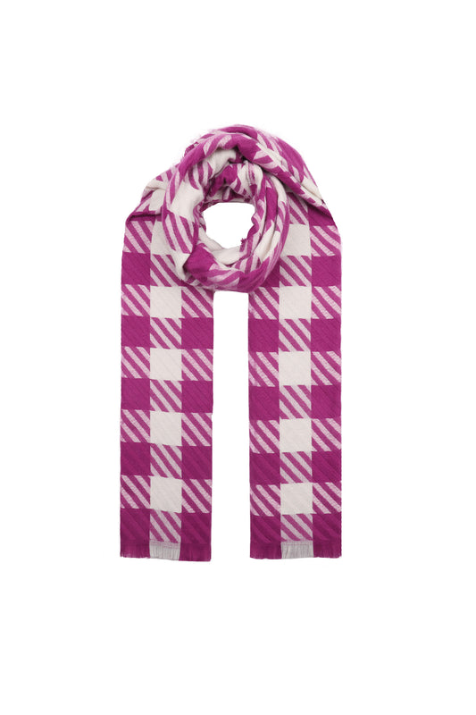 Scarf Fuschia & Beige