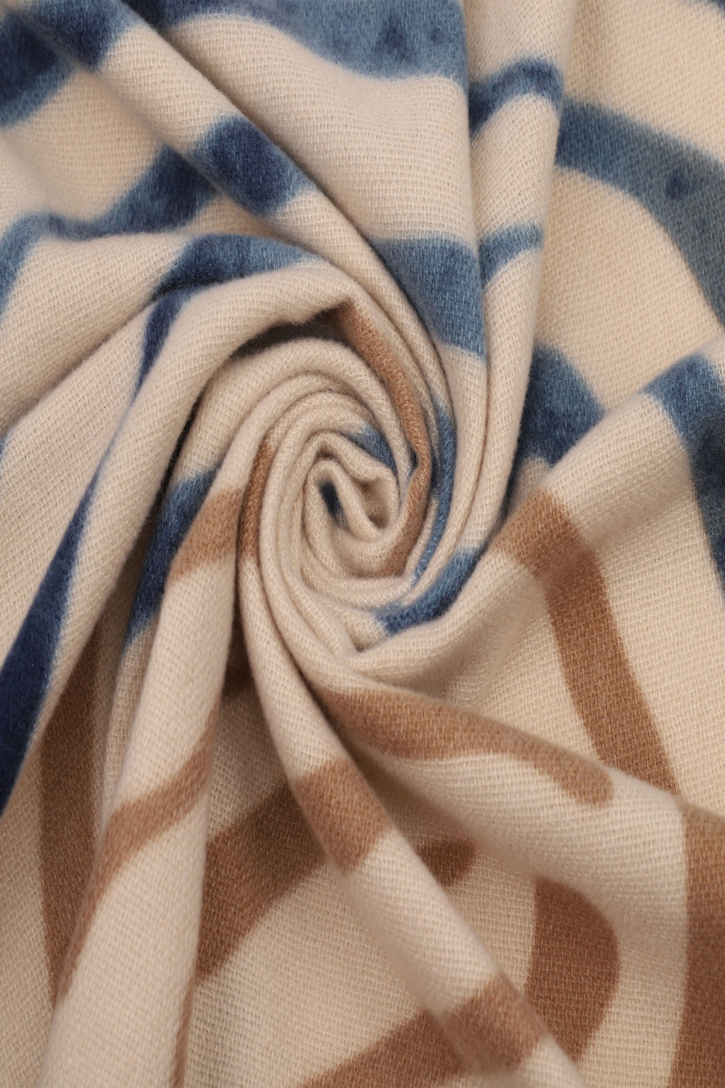 Scarf Zebra Beige & Blue