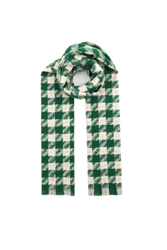 Scarf Heart Green/Beige/Gold