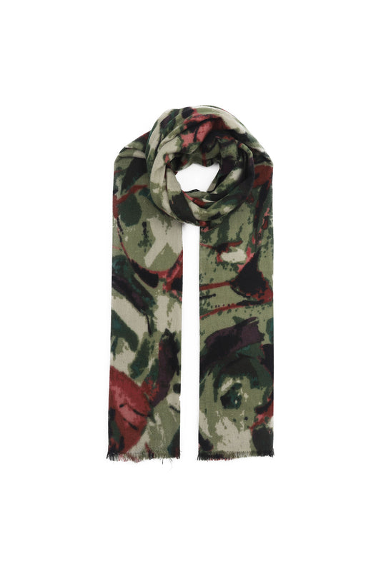 Scarf Soft Green/Brown/Khaki
