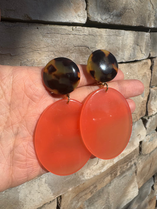 Mint Earrings Orange - Francine Bramli