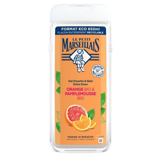 Shower gel orange grapefruit - Le Petit Marseillais 65cl-22fl.oz