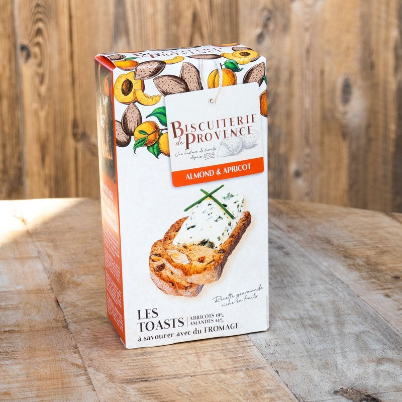 Toasts with apricots & almonds for cheese - Biscuiterie de Provence 120g (4.2oz)