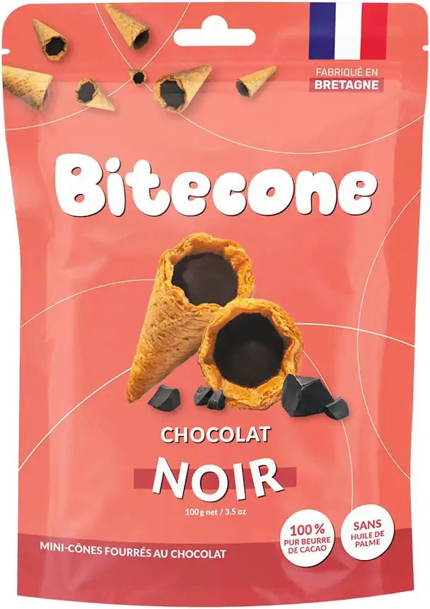 Mini cones filled with dark chocolate - Bitecone 100g (3.5oz)