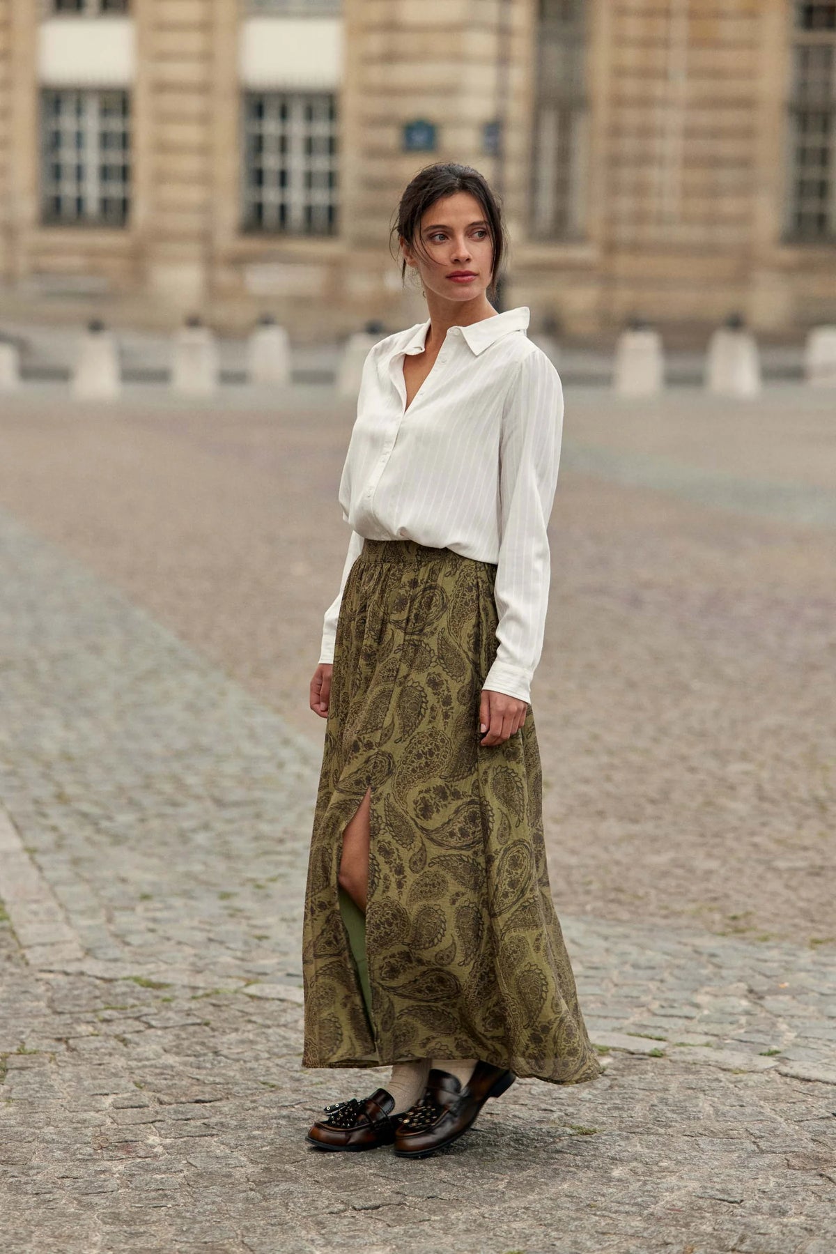 Julisa Skirt Cashmere Khaki Green