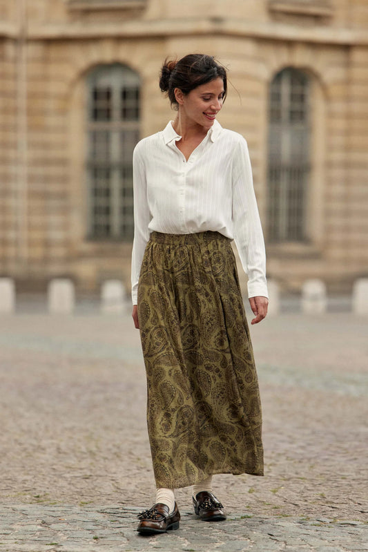 Julisa Skirt Cashmere Khaki Green
