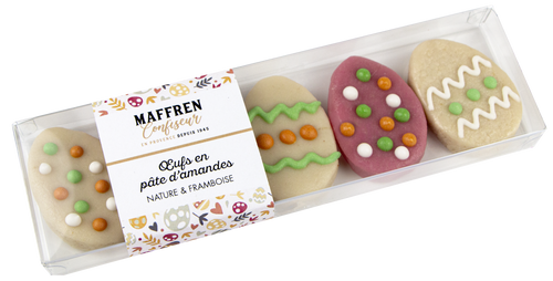 Maffren Marzipan eggs assorted colors 70g/2.5oz