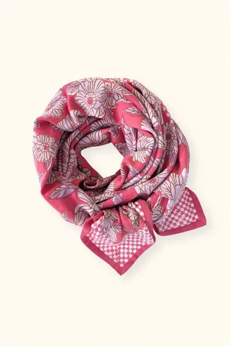 Scarf Hair Scrunchies Mano - Bloom Magenta