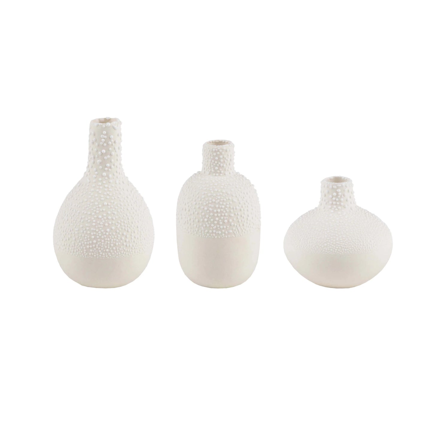 Vase mini pearl stonewear set of 3 - R15379