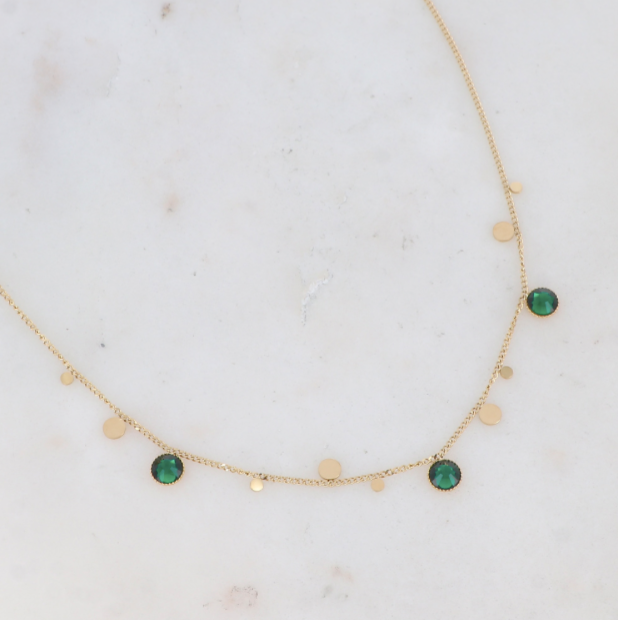 Khalissa Necklace Gold Crystals