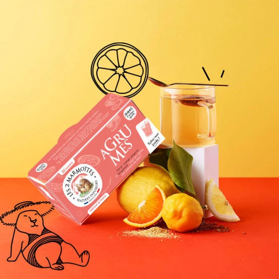 LES 2 MARMOTTES INFUSION CITRUS (AGRUMES): Lemon, Orange & Bergamot