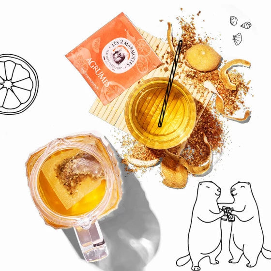 LES 2 MARMOTTES INFUSION CITRUS (AGRUMES): Lemon, Orange & Bergamot