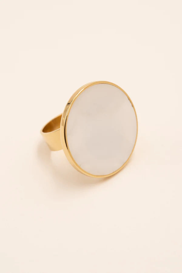 Blissie Ring White Mother-of-pearl