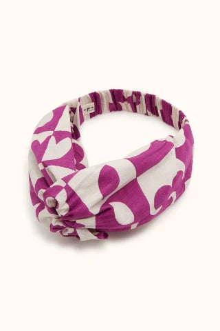 Scarf Hair Scrunchies Mano - Damier Fuschia
