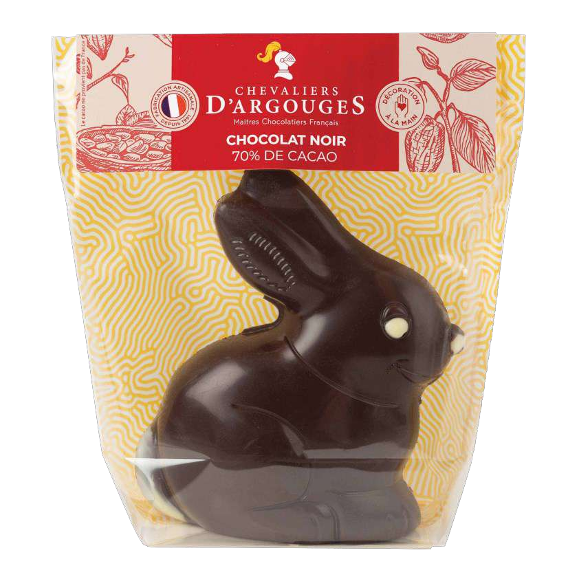 Rabbit dark chocolate 70% 115g (4.1oz) - Chevaliers d'Argouges