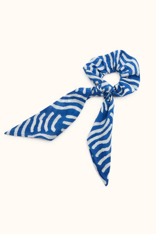 Scarf Hair Scrunchies Mano - Cresta Blue Klein