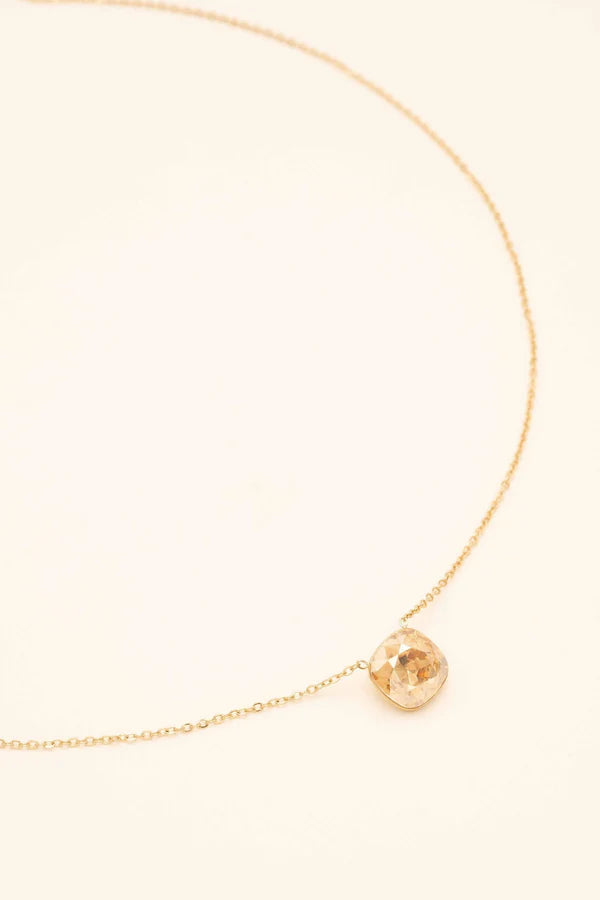 Bea Necklace Gold Swarovski Crystal