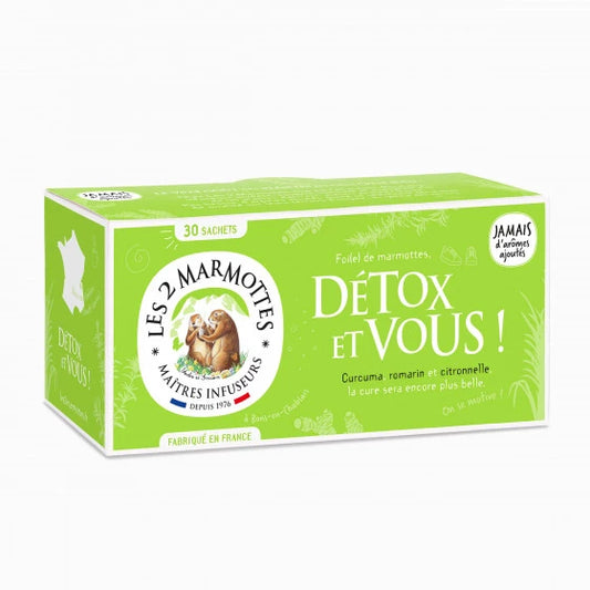 LES 2 MARMOTTES DETOX ET VOUS INFUSION: Turmeric & Rosemary detoxifying herbal tea