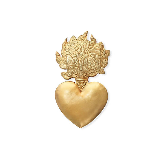 Heart Ex-Voto Bunch Bouquet Gold - Boncoeurs