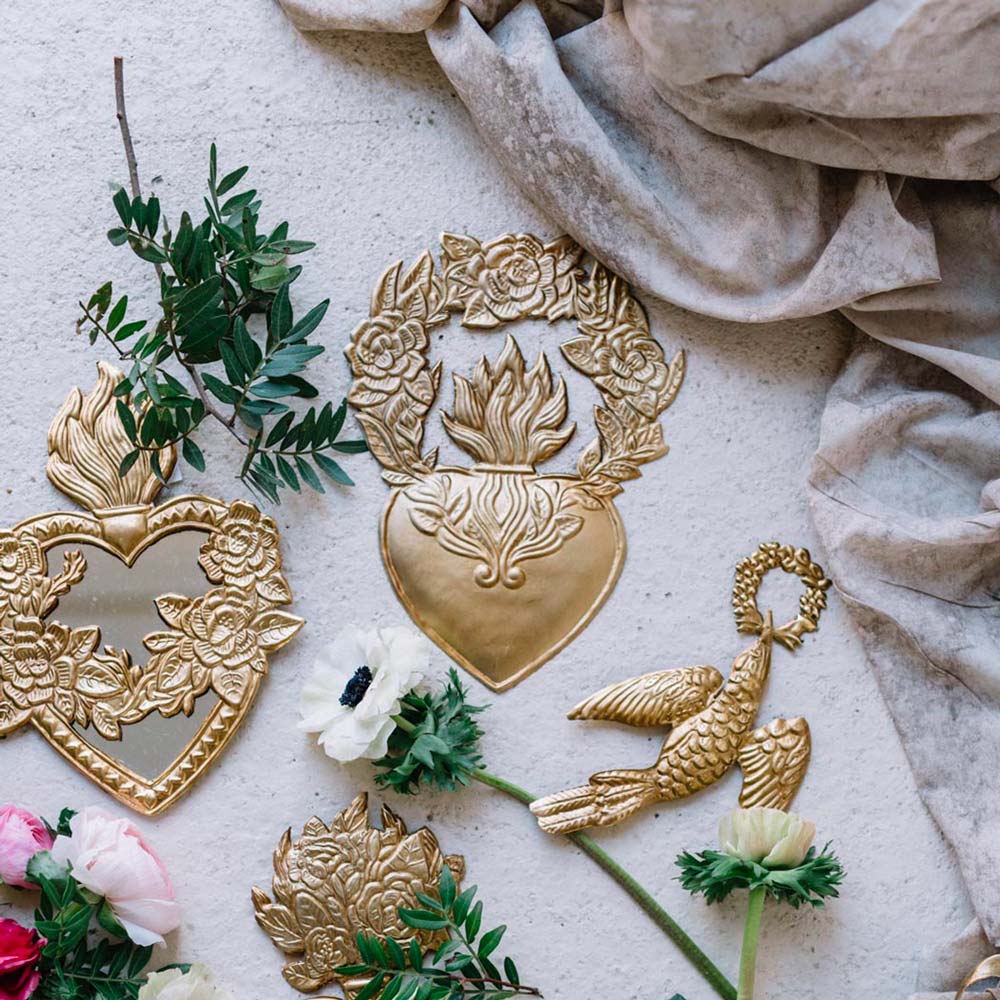 Heart Ex-Voto Rosier Gold - Boncoeurs
