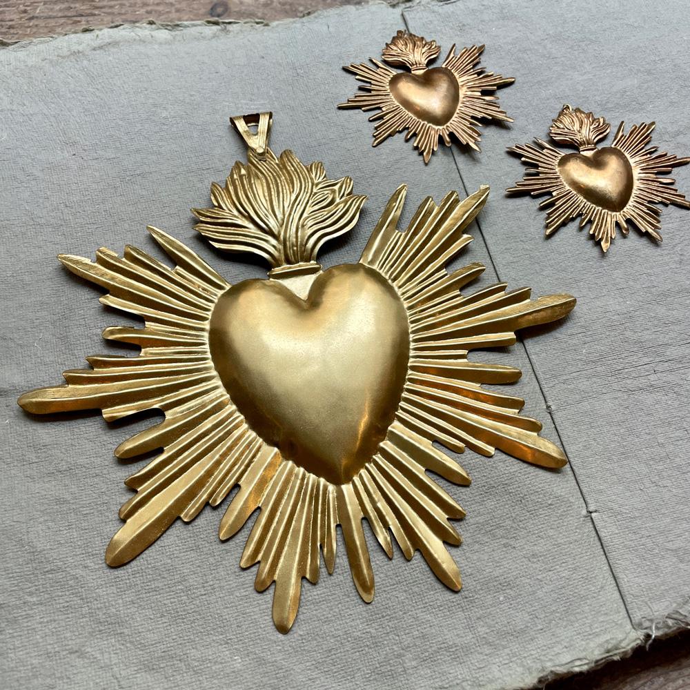 Heart Ex-Voto Heart Le Sacre Large Gold - Boncoeurs