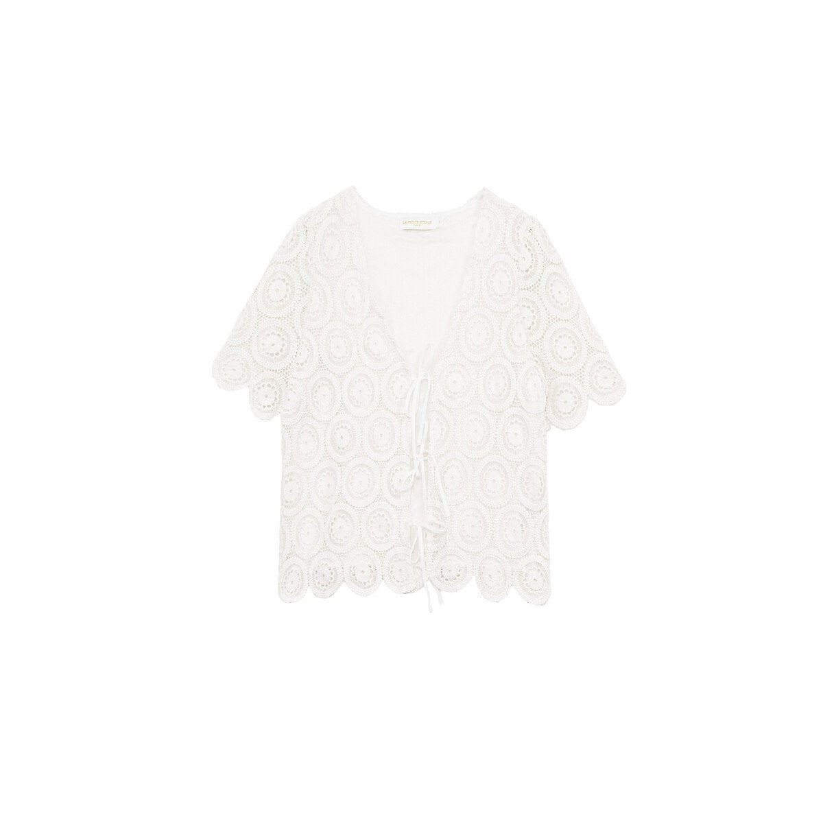 Talia Top English Embroidery White