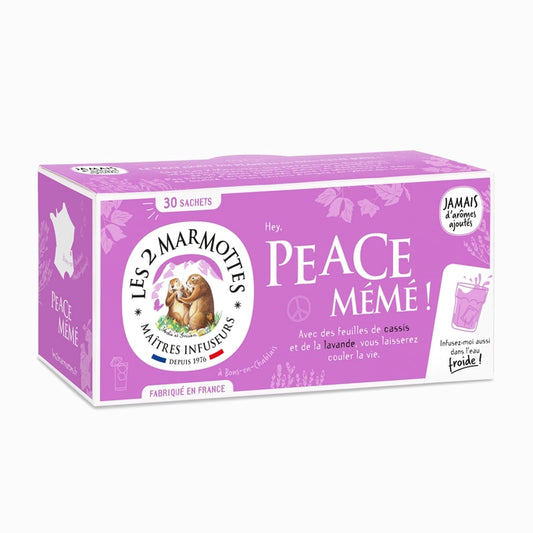 LES 2 MARMOTTES INFUSION PEACE MÉMÉ Blackcurrant Leaf & Lavender Herbal Teac