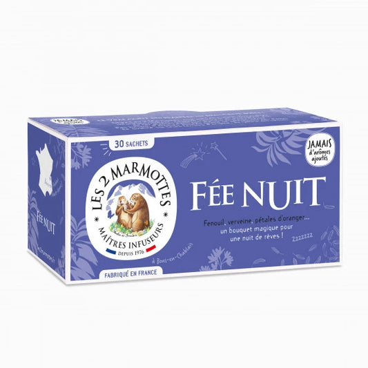 LES 2 MARMOTTES HERBALTEA INFUSION FÉE NUIT - Fennel verbena Fairy night