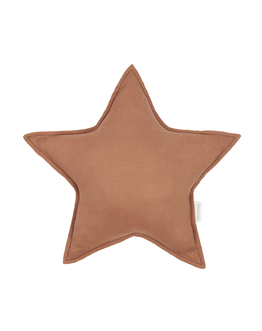 L1N0 star cushion linen - Noisettes