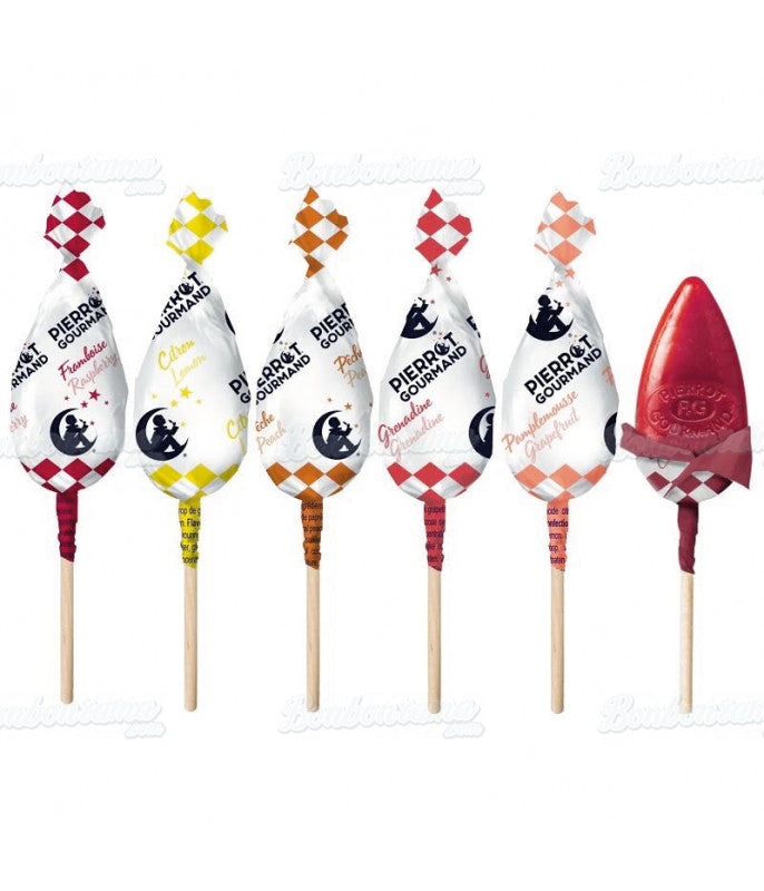 Pierrot Gourmand - Lollipops assorted fruit & caramel mixed
