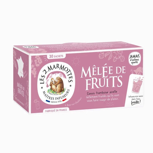 LES 2 MARMOTTES Red Fruit Infusion - Blackcurrant, Raspberry & Apple herbal tea