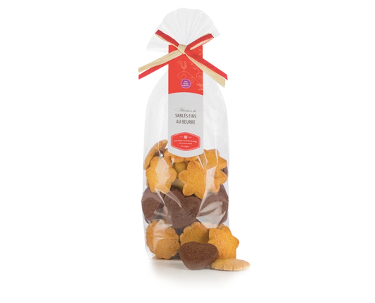 Assorted Christmas sablés biscuits milk & dark chocolates 4.2oz - Maison Alsacienne