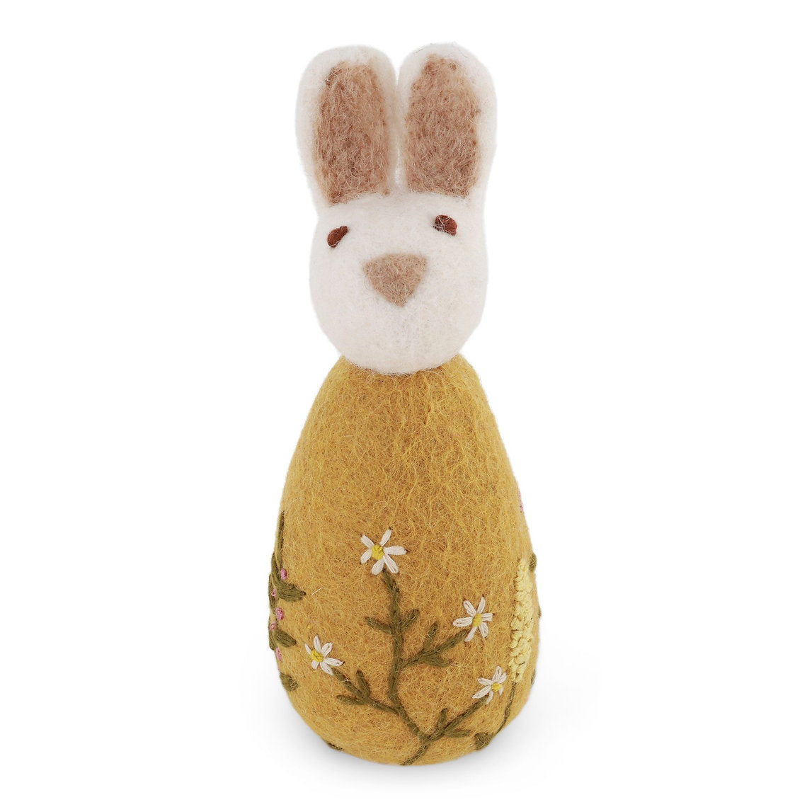 Big Bunny w/Flower Embroidery Ochre
