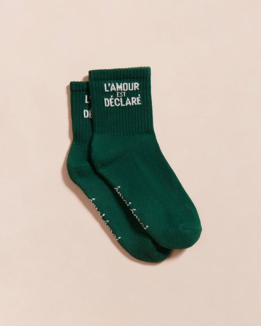 Socks “L’Amour est déclaré” Women/Men Green