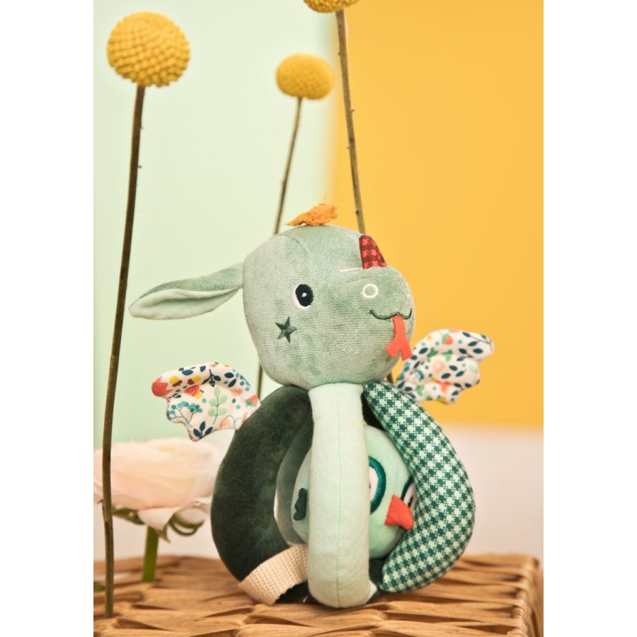 Joe the Dragon Rattle with Handles - Lilliputiens