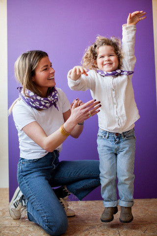 Small Scarf Manika - Artistic Violet