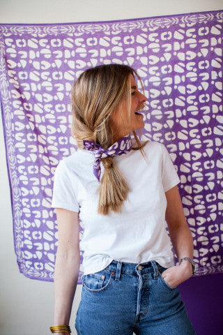 Small Scarf Manika - Artistic Violet
