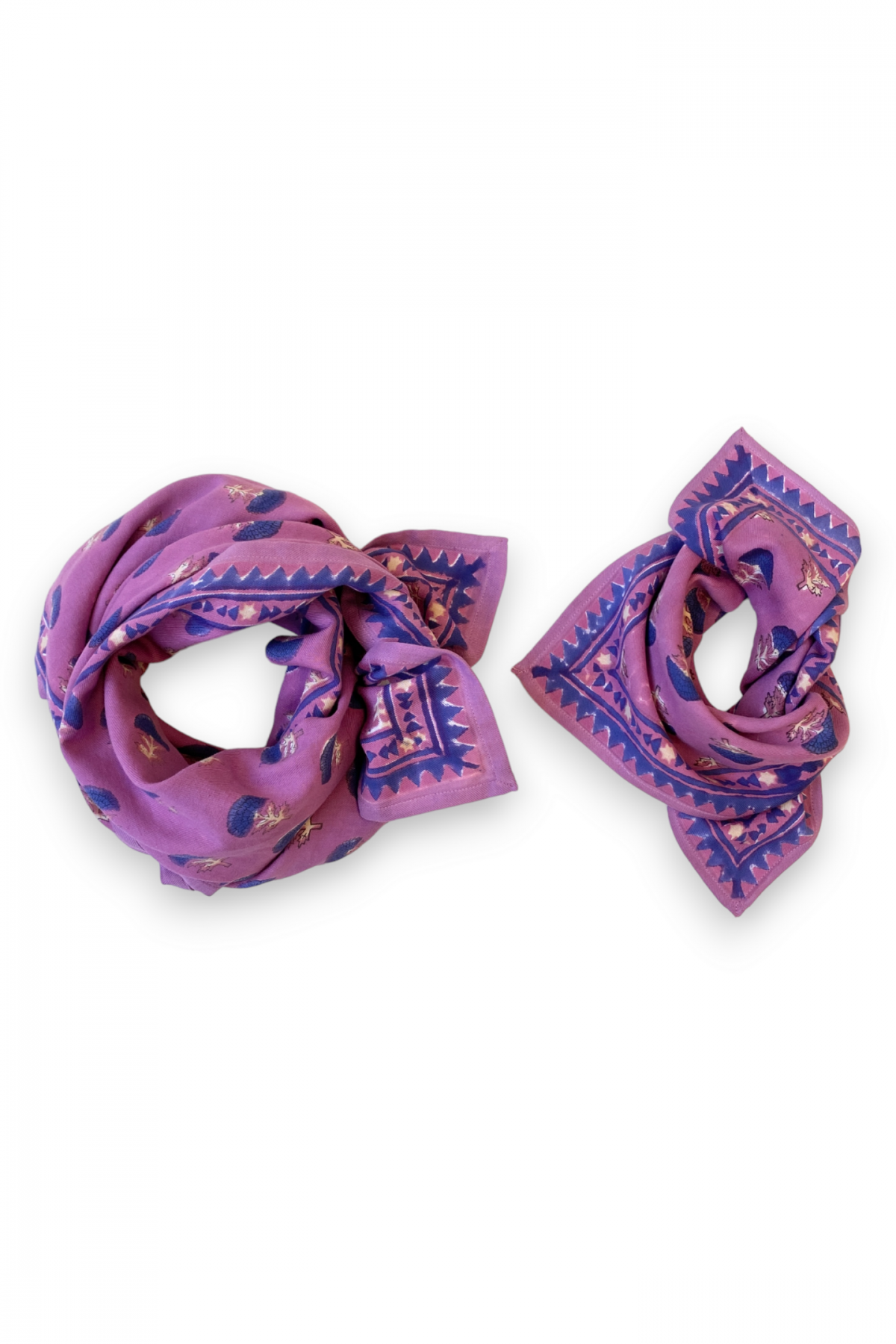 Small Scarf Manika - Florets Fushia