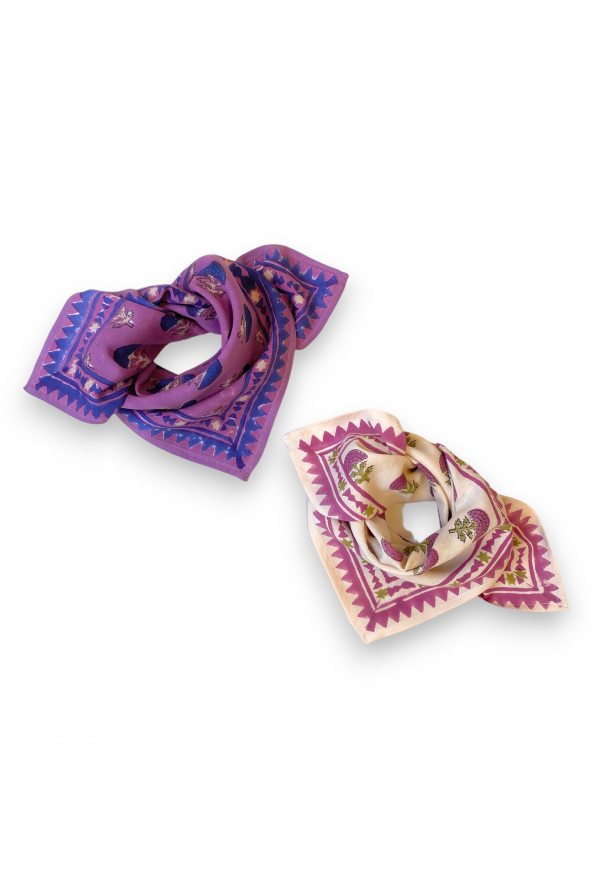 Small Scarf Manika - Florets Fushia
