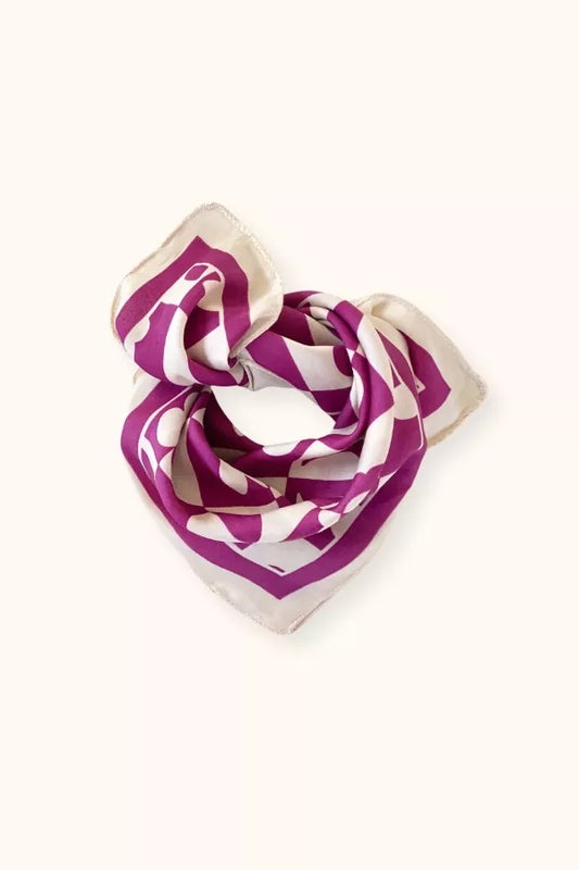 Small Scarf Vanika - Damier Fuschia