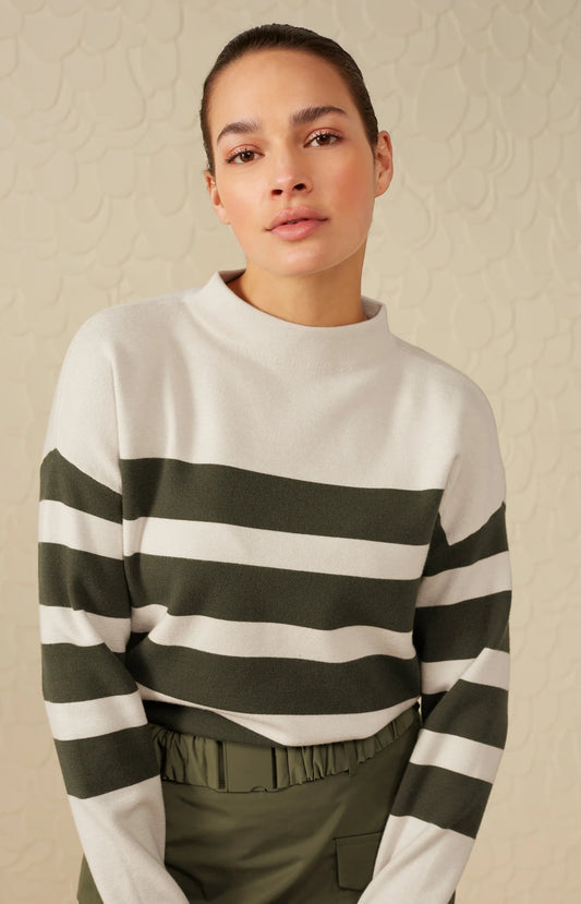 Sweater With High Neck Khaki