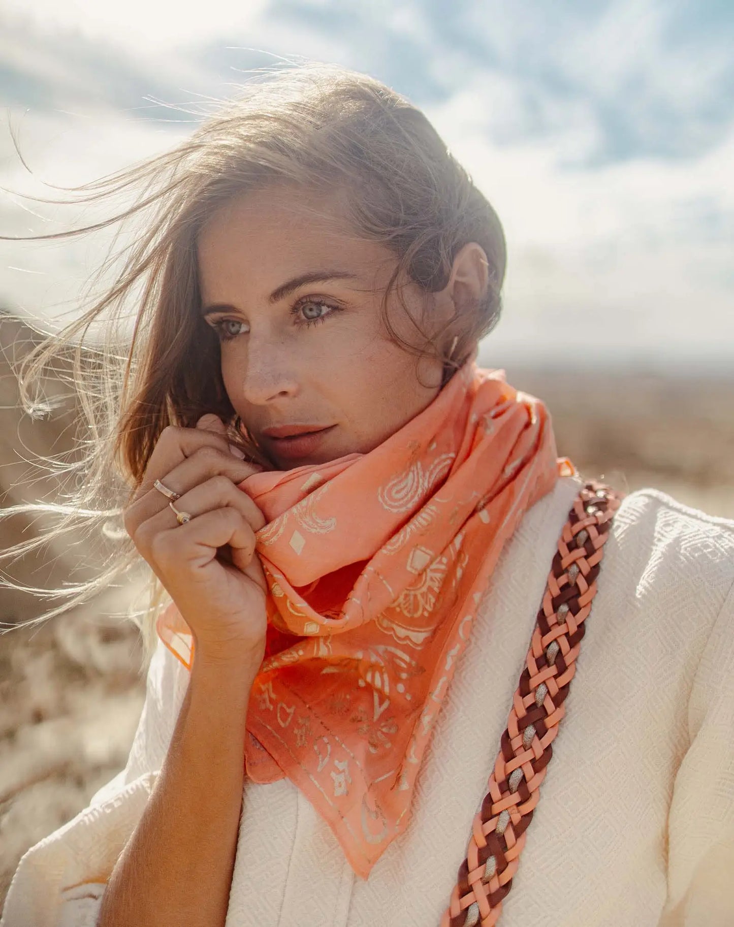 Bandana Corail and Gold