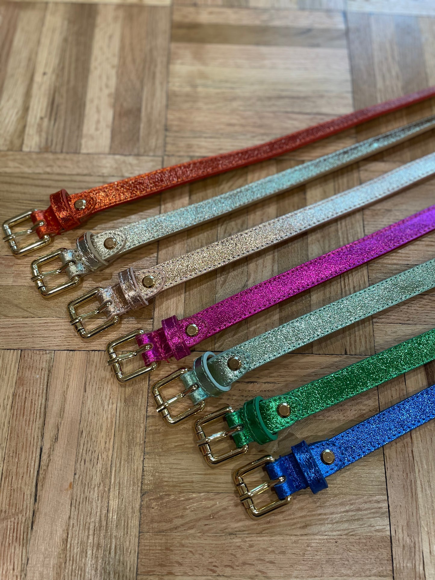 Milena Glitter Leather Belt