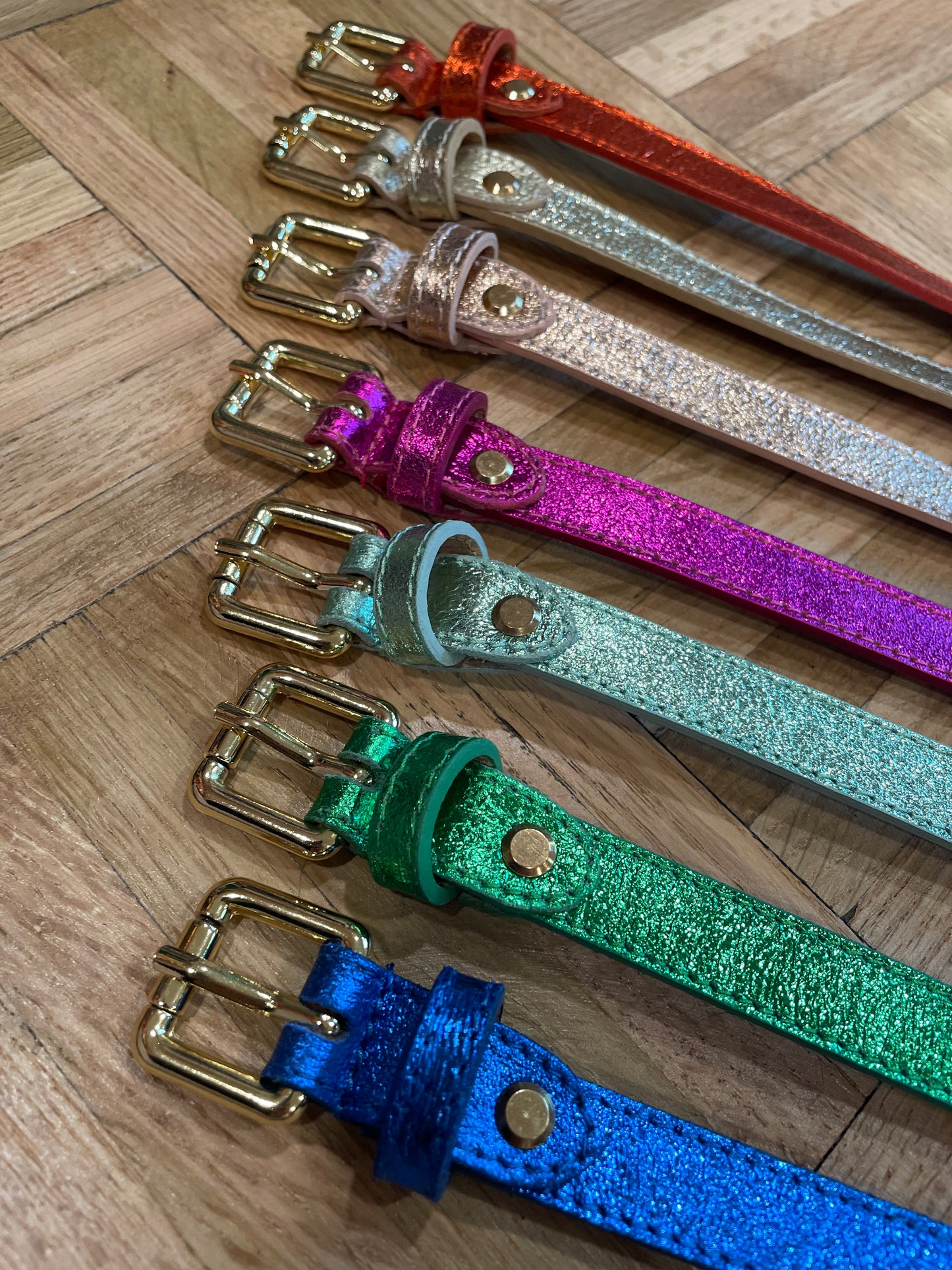 Milena Glitter Leather Belt