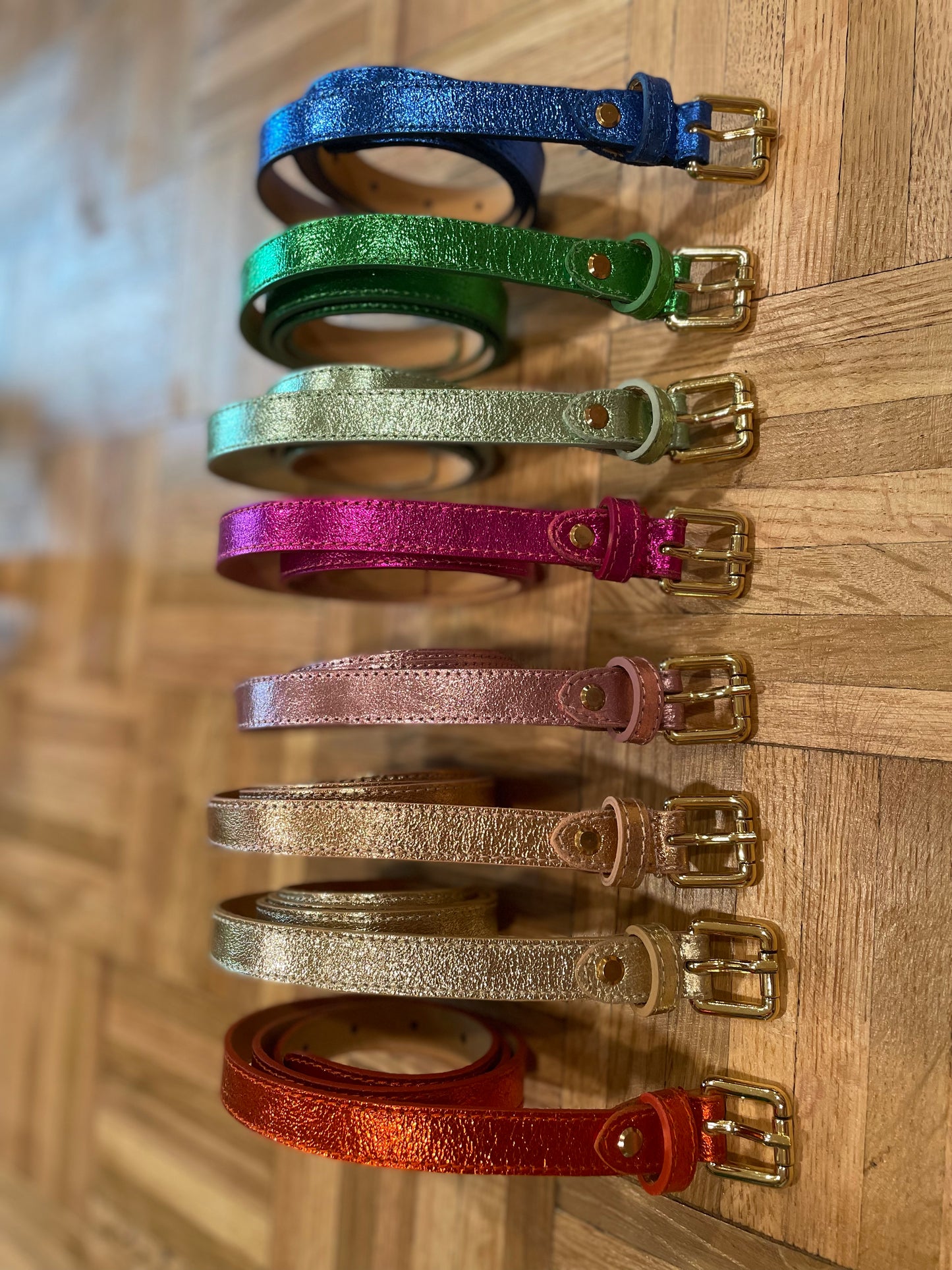 Milena Glitter Leather Belt