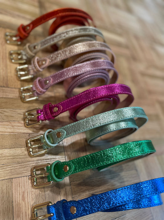 Milena Glitter Leather Belt