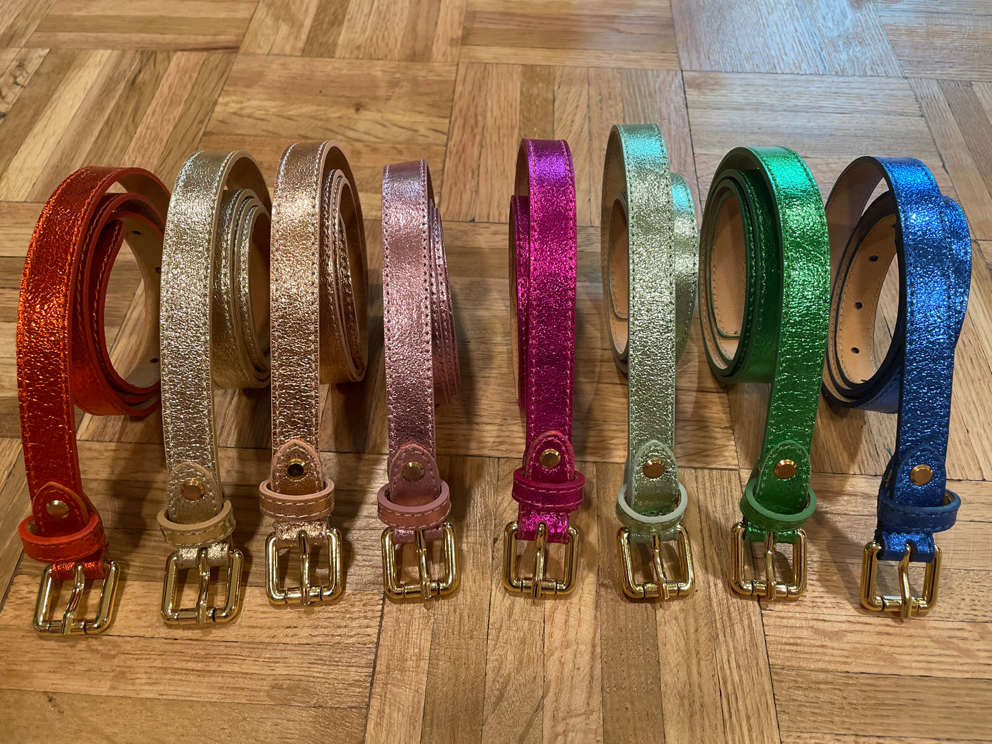 Milena Glitter Leather Belt